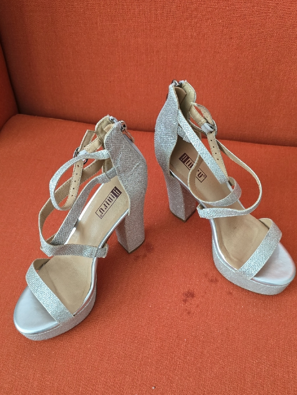 Chunky Strappy Sparkly Platforms - sz 7